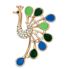 LO2881 - White Metal Brooches Flash Rose Gold Women Top Grade Crystal Clear