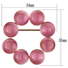 LO2887 - White Metal Brooches Flash Rose Gold Women Synthetic Rose