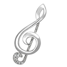 LO2892 - White Metal Brooches Imitation Rhodium Women Top Grade Crystal Clear