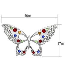 LO2906 - White Metal Brooches Imitation Rhodium Women Top Grade Crystal Multi Color