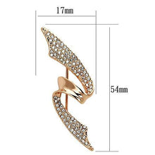 LO2941 - White Metal Brooches Flash Rose Gold Women Top Grade Crystal Clear