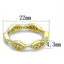 LO3552 - Brass Ring Gold Women AAA Grade CZ Clear