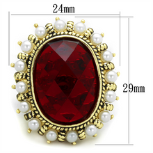 LO3585 - Brass Ring Flash Gold Women Synthetic Siam