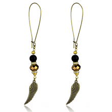 LO3809 - White Metal Earrings Antique Copper Women Synthetic Multi Color