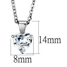LO3935 - Brass Chain Pendant Rhodium Women AAA Grade CZ Clear