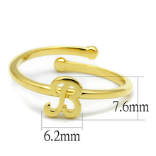 LO4026 - Flash Gold Brass Ring with No Stone