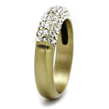 LO4126 - Brass Ring Antique Copper Women Top Grade Crystal Clear