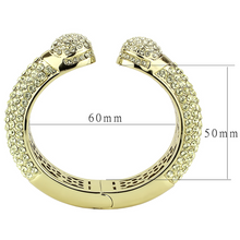 LO4295 - Brass Bangle Flash Gold Women Top Grade Crystal Citrine Yellow