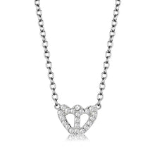 LO4694 - Rhodium Brass Necklace with Top Grade Crystal  in Clear