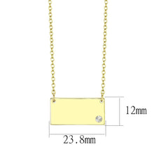 LO4700 - Flash Gold Brass Necklace with Top Grade Crystal  in Clear