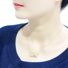 LO4700 - Flash Gold Brass Necklace with Top Grade Crystal  in Clear