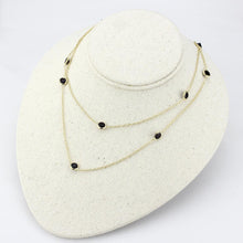 LO4702 - Gold Brass Necklace with AAA Grade CZ  in Garnet