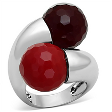 LOA903 - Brass Ring Rhodium Women Synthetic Multi Color