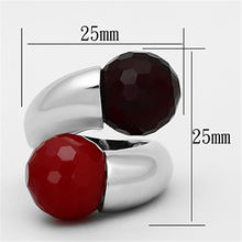 LOA903 - Brass Ring Rhodium Women Synthetic Multi Color