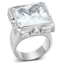 LOAS862 - 925 Sterling Silver Ring Rhodium Women AAA Grade CZ Clear