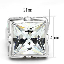 LOAS862 - 925 Sterling Silver Ring Rhodium Women AAA Grade CZ Clear