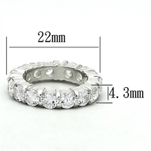 LOAS932 - 925 Sterling Silver Ring Silver Women AAA Grade CZ Clear