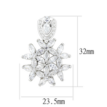 LOS067 - 925 Sterling Silver Pendant Rhodium Women AAA Grade CZ Clear