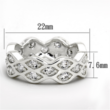 LOS727 - 925 Sterling Silver Ring Rhodium Women AAA Grade CZ Clear