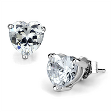 LOS882 - 925 Sterling Silver Earrings Rhodium Women AAA Grade CZ Clear