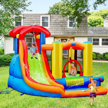 6-in-1 Water Park Bounce House for Outdoor Fun with Blower and Splash Pool