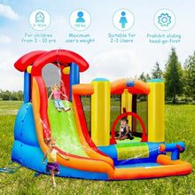 6-in-1 Water Park Bounce House for Outdoor Fun with Blower and Splash Pool