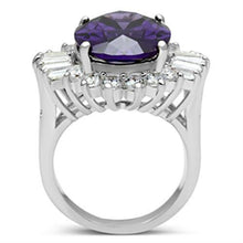 SS001 - 925 Sterling Silver Ring Silver Women AAA Grade CZ Amethyst
