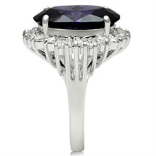 SS001 - 925 Sterling Silver Ring Silver Women AAA Grade CZ Amethyst