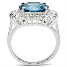 SS003 - 925 Sterling Silver Ring Silver Women Synthetic London Blue