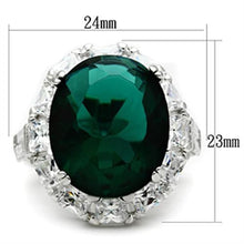 SS007 - 925 Sterling Silver Ring Silver Women Synthetic Blue Zircon
