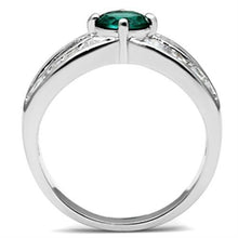 SS014 - 925 Sterling Silver Ring Silver Women Synthetic Blue Zircon