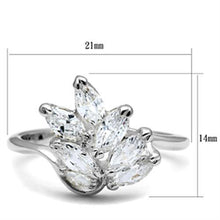 SS034 - 925 Sterling Silver Ring Silver Women AAA Grade CZ Clear