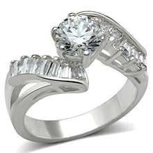 SS043 - 925 Sterling Silver Ring Silver Women AAA Grade CZ Clear