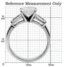 TK005 - Stainless Steel Ring High polished (no plating) Women AAA Grade CZ Clear