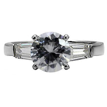 TK005 - Stainless Steel Ring High polished (no plating) Women AAA Grade CZ Clear