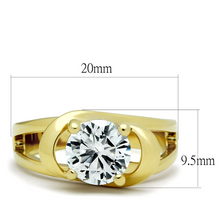TK066G - Stainless Steel Ring IP Gold(Ion Plating) Women AAA Grade CZ Clear
