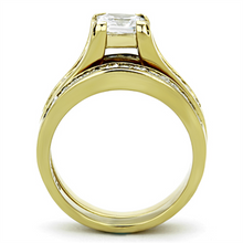 TK0W384 - Stainless Steel Ring IP Gold(Ion Plating) Women AAA Grade CZ Clear
