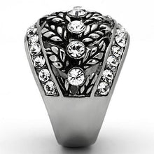 TK1015 - Stainless Steel Ring High polished (no plating) Women Top Grade Crystal Clear