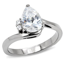 TK102 - Stainless Steel Ring High polished (no plating) Women AAA Grade CZ Clear