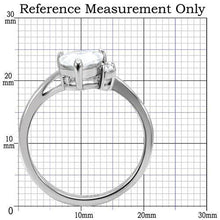 TK102 - Stainless Steel Ring High polished (no plating) Women AAA Grade CZ Clear