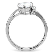 TK102 - Stainless Steel Ring High polished (no plating) Women AAA Grade CZ Clear