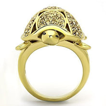 TK1035 - Stainless Steel Ring IP Gold(Ion Plating) Women Top Grade Crystal Citrine Yellow