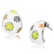 TK1043 - Stainless Steel Earrings High polished (no plating) Women Top Grade Crystal Clear
