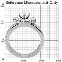 TK105 - Stainless Steel Ring High polished (no plating) Women AAA Grade CZ Clear