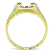 TK10616G - Stainless Steel Ring IP Gold(Ion Plating) Women Top Grade Crystal Clear