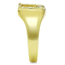 TK10616G - Stainless Steel Ring IP Gold(Ion Plating) Women Top Grade Crystal Clear