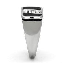 TK1068 - Stainless Steel Ring High polished (no plating) Men Top Grade Crystal Clear