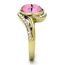 TK1097 - Stainless Steel Ring IP Gold(Ion Plating) Women Top Grade Crystal Rose