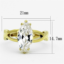 TK1106 - Stainless Steel Ring IP Gold(Ion Plating) Women AAA Grade CZ Clear