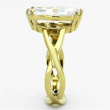 TK1106 - Stainless Steel Ring IP Gold(Ion Plating) Women AAA Grade CZ Clear